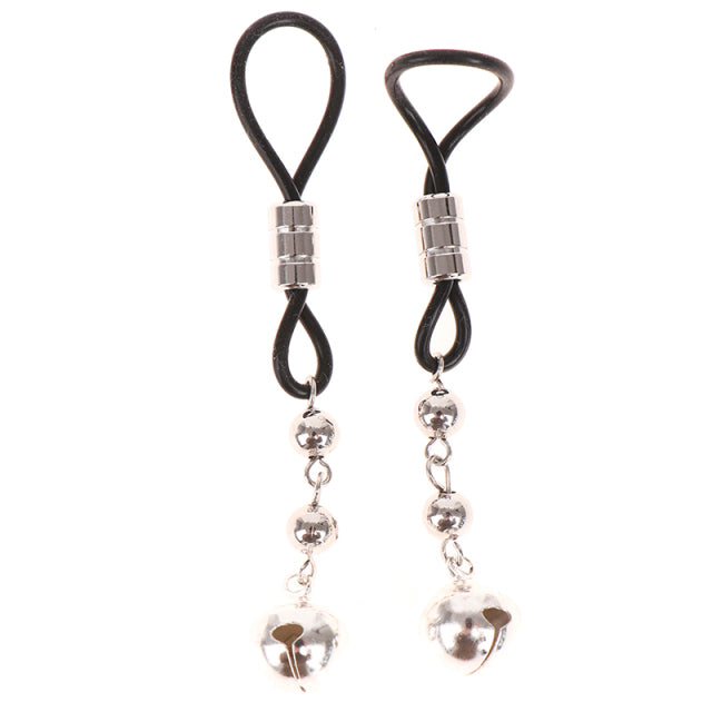Gold Sliver Bells Torture Play Clamps Metal Nipple Clips Breast BDSM Bondage Restraint Fetish Slave Flirting Sex Toy For Women