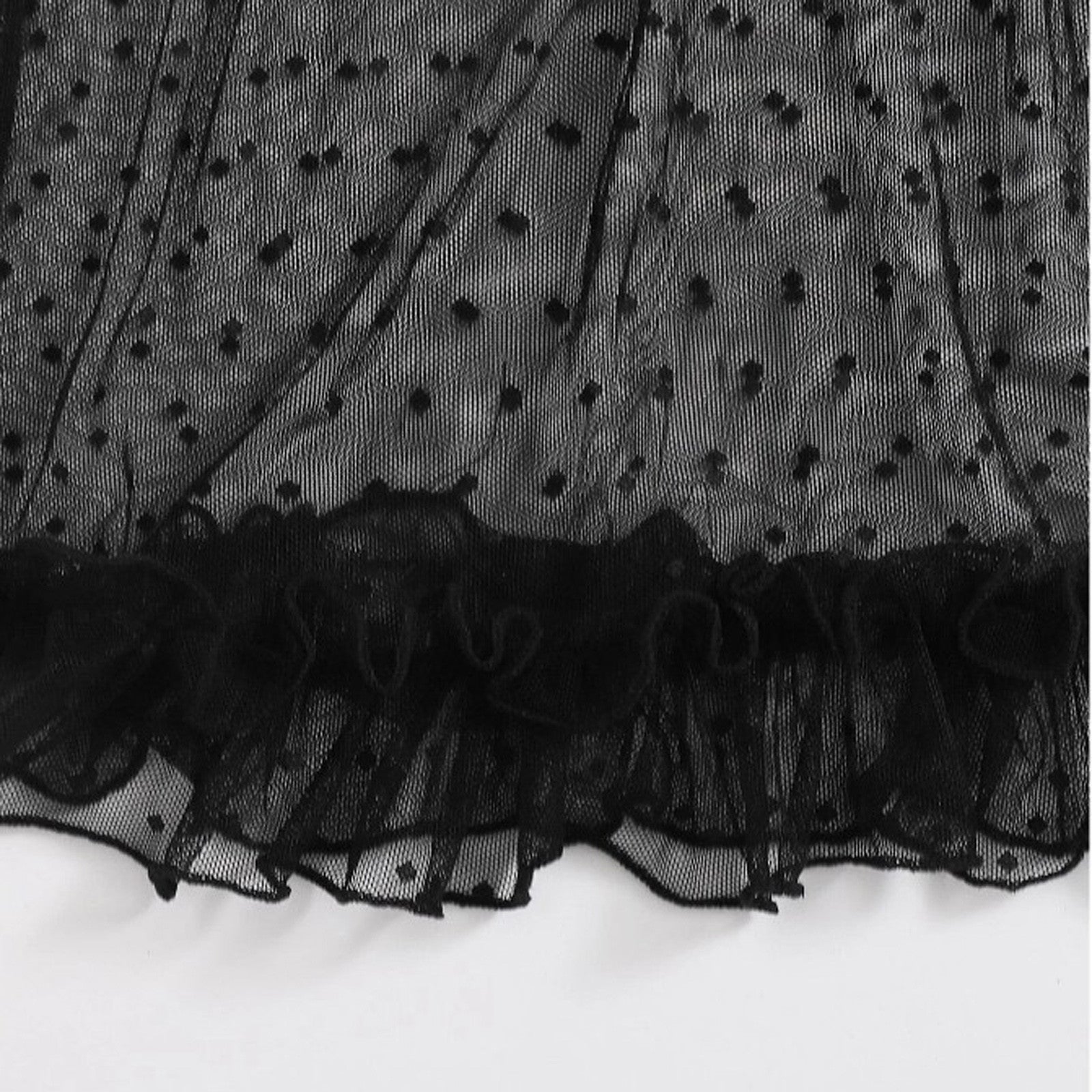 Summer Dress Polka Dot Lace Sleepwear Sexy Lingerie Women&#39;s Nightie V-neck Perspective Gauze Sexy Night Dress Ladies Nightgowns