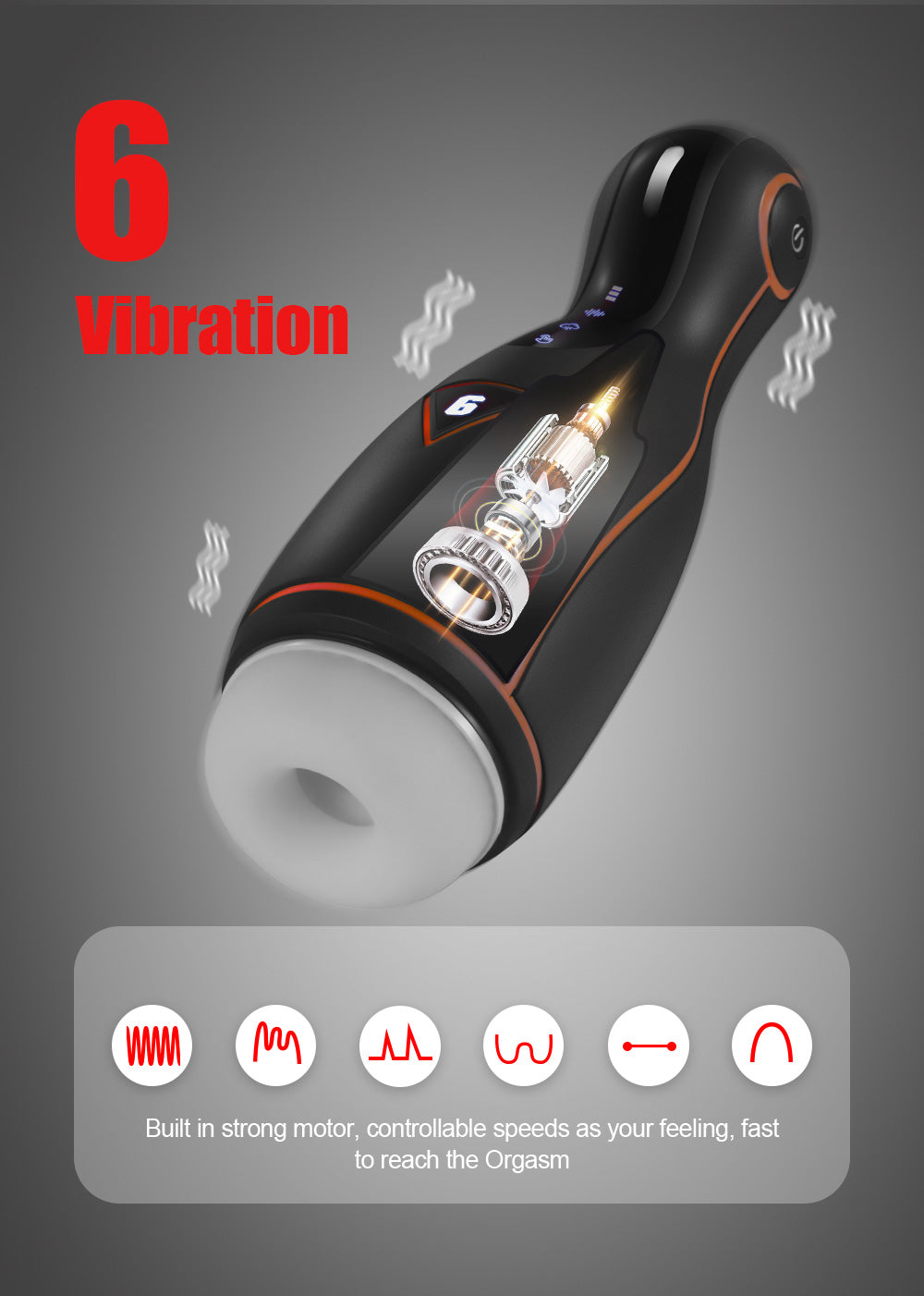 Sucking Masturbator Male 6*4 Adjustable Modes Masturbation Cup Automatic Vibrating Heating Burst Masturbators Sex toys for men