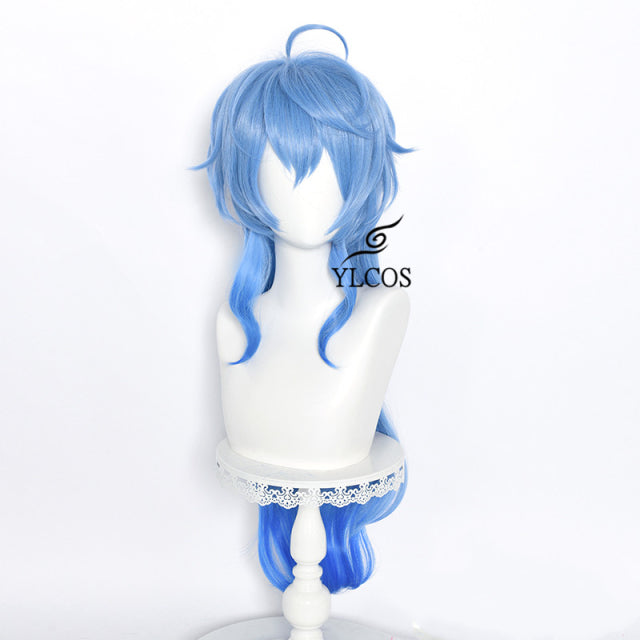 Game Genshin Impact Costume Ganyu Cosplay Wig Shoes Halloween Party Dress For Women Girls Full Set