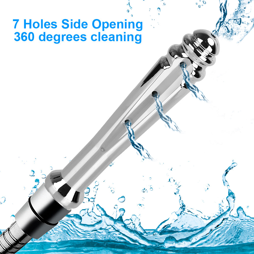 Metal 7 Holes Side Opening Sex Products Anal Enema Cleaning Shower Colonic Douche Nozzle Vaginal Wash Sex Tools for Couples