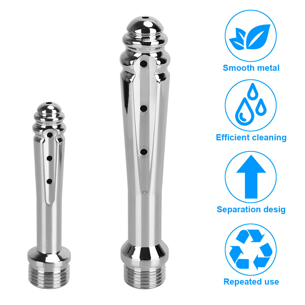 Metal 7 Holes Side Opening Sex Products Anal Enema Cleaning Shower Colonic Douche Nozzle Vaginal Wash Sex Tools for Couples