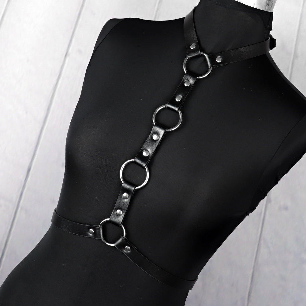 UYEE Women Suspender Leather Harness Belt Chain Body Sexy Bondage Women Harness Gothic Garter Belt Lingerie Harajuku Punk