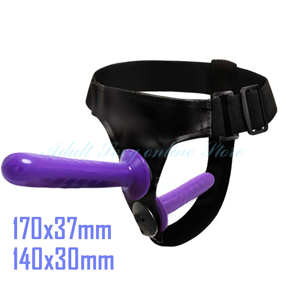 Double Penis Dildo Double Ended Strapon Ultra Elastic Harness Belt Strap On Dildo Adult Sex Toys for Woman Couples Sex Products