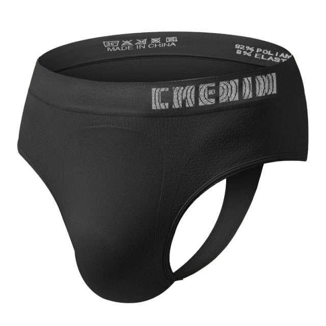 CMENIN Sexy Gay Men Underwear Lingerie Jockstrap G String Thongs Mens Underpants Pure Cotton Solid Male Panties Jock Strap BP.01