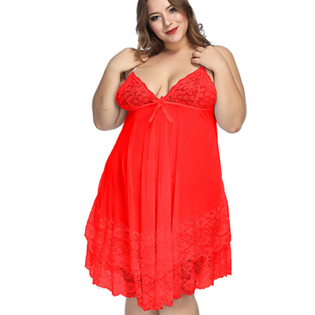 Lingerie Bodysuit Plus Size Clothing Sexy Lingerie Sexy Suspender Nightdress Plus Size Pajamas Dresses For Women 5XL 6XL 7XL