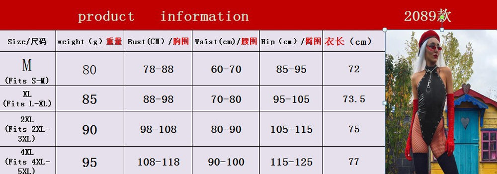 Sexy Corset Underwear Erotic Costumes Lingerie Sexy Dress For Sex Leather Zipper Garter Porno
