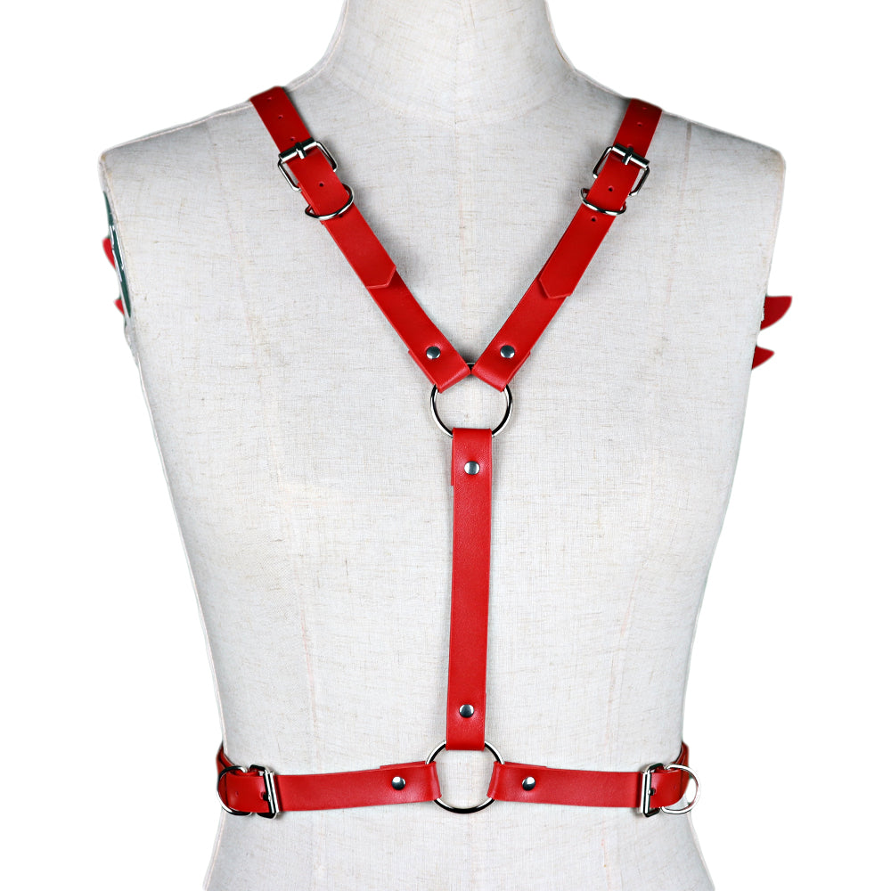 Angle Wing Women Chest Leather Harness Back Garter Belt Gothic Body Belt Bondage Punk Women Waist Blets Sexy Accessories