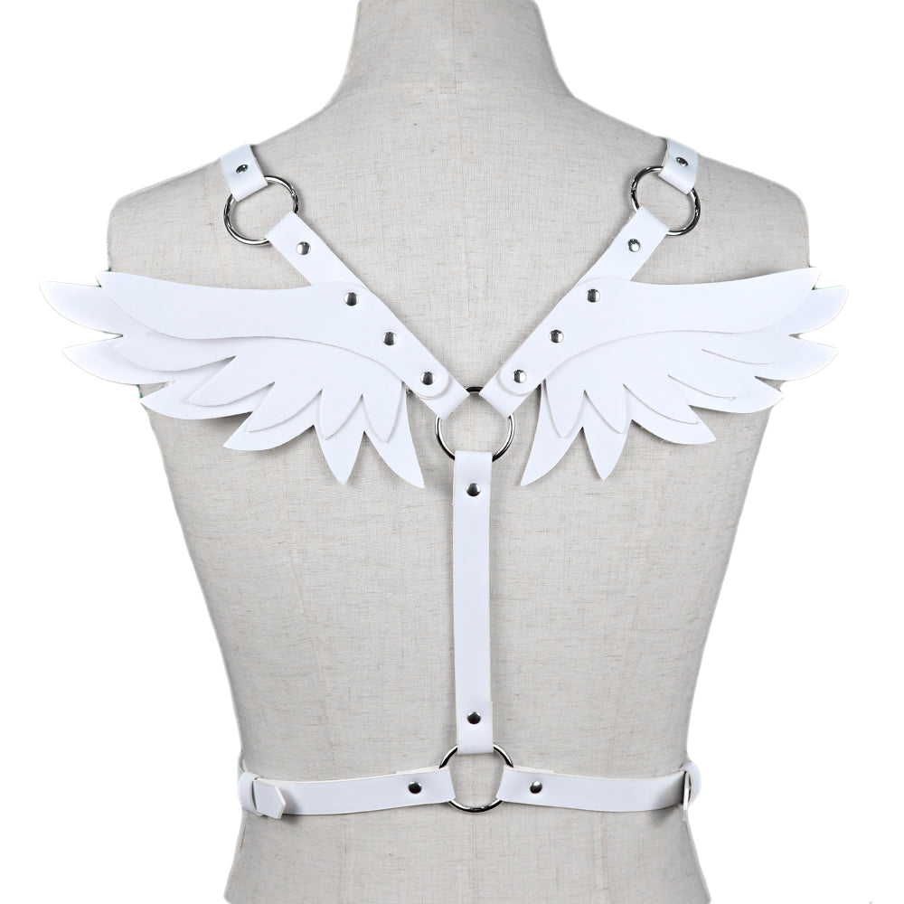 Angle Wing Women Chest Leather Harness Back Garter Belt Gothic Body Belt Bondage Punk Women Waist Blets Sexy Accessories