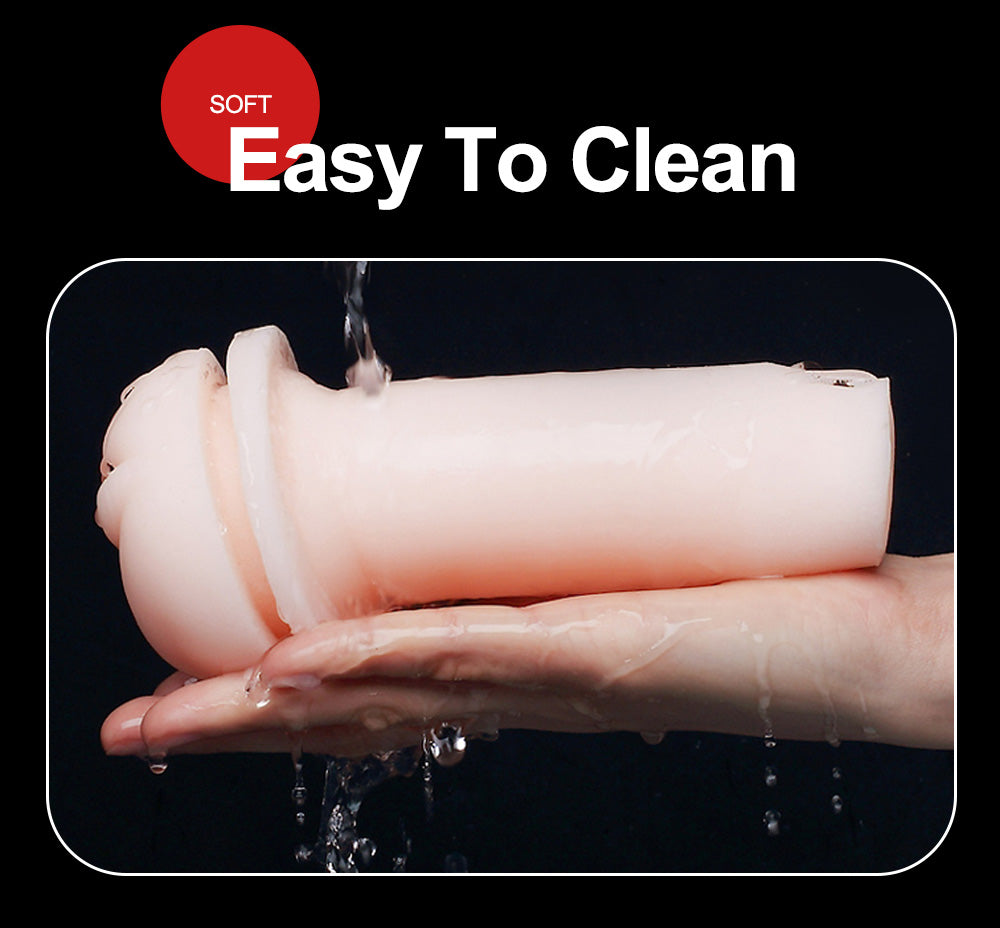 Electric Mastubation Cup 18cm Deep Masturbator Male Pulse Vibrating Soft Silicone Mute Strong Vibration Erotic Sex toys for Men