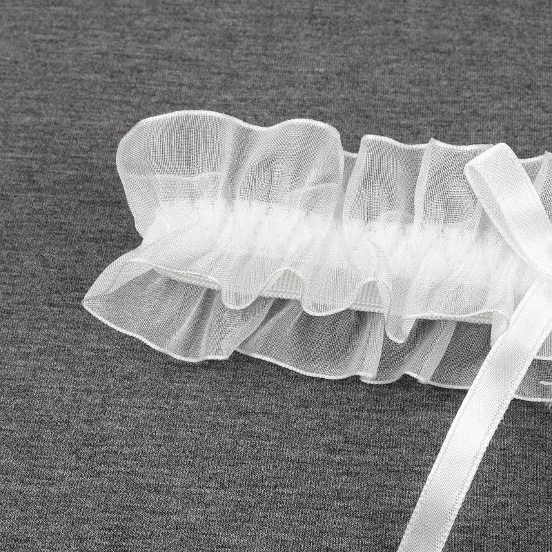 Women Sexy Bow Leg Ring Costume Accessories Lace Floral Garters Belt Leg Loop Wedding Bridal Cosplay Fashion Girls Stocking Ring