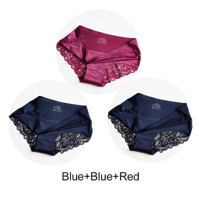 ALLMIX 3Pcs/lot Hollow Out Women Panties Sets Underwear Seamless Solid Sports Briefs Low Waist Underpants Sexy Lady Lingerie
