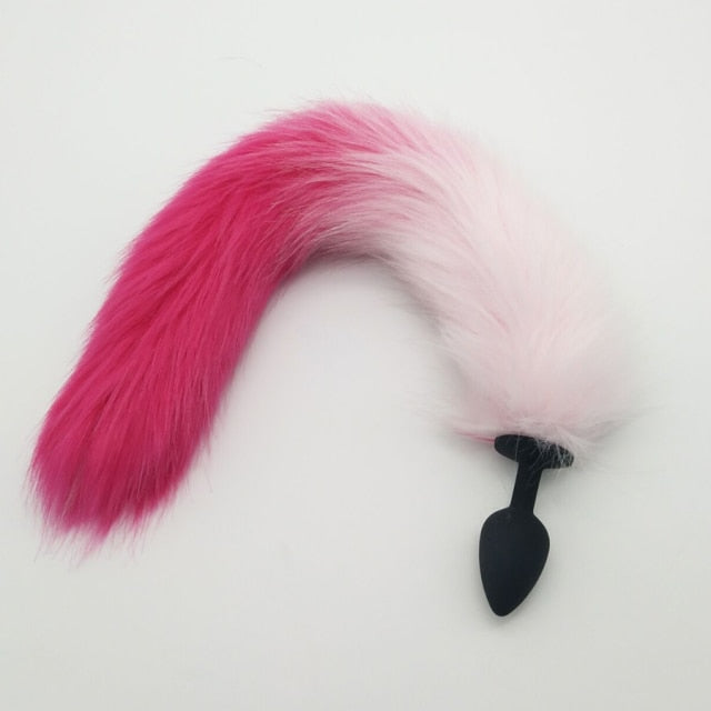 Loverkiss Silicone Butt Plug Fox Tail Anal Plug Smooth Fur butt plug tail Anal Sex Toys For Women BDSM Adult Games Sex Products