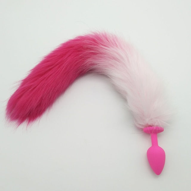 Loverkiss Silicone Butt Plug Fox Tail Anal Plug Smooth Fur butt plug tail Anal Sex Toys For Women BDSM Adult Games Sex Products
