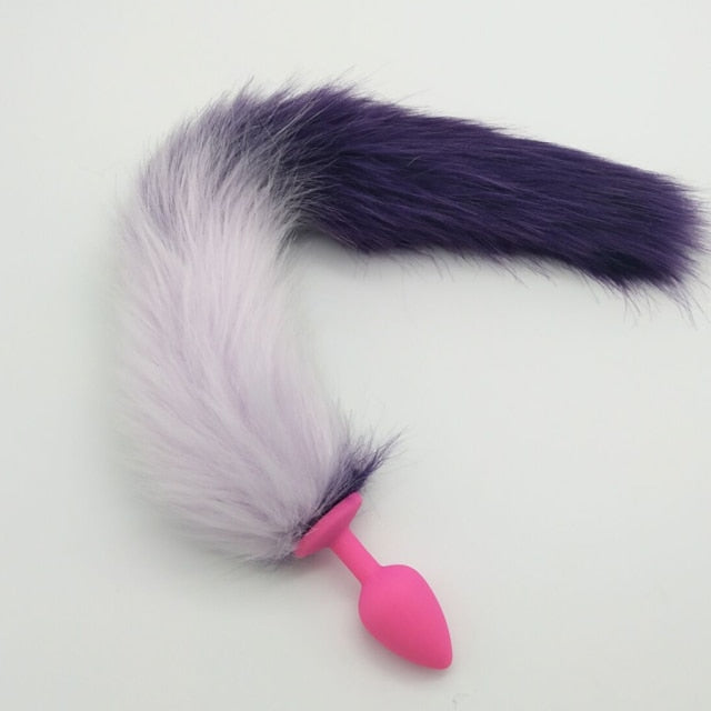 Loverkiss Silicone Butt Plug Fox Tail Anal Plug Smooth Fur butt plug tail Anal Sex Toys For Women BDSM Adult Games Sex Products
