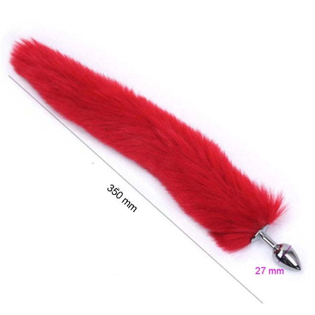 Loverkiss Silicone Butt Plug Fox Tail Anal Plug Smooth Fur butt plug tail Anal Sex Toys For Women BDSM Adult Games Sex Products