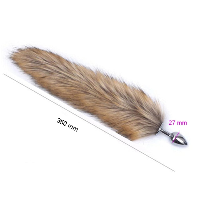 Loverkiss Silicone Butt Plug Fox Tail Anal Plug Smooth Fur butt plug tail Anal Sex Toys For Women BDSM Adult Games Sex Products
