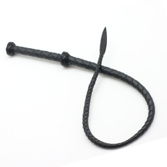 Leather Whip Equestrianism Riding Crop Handmade 95cm Black whip adult games flirt tools cosplay slave bdsm spanking sex toys
