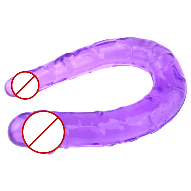 U Shape Soft Jelly Double Dildos Vagina Anal Plug Artificial Penis Sex Toys Shop For Couples Women Gay Lesbian Masturbators