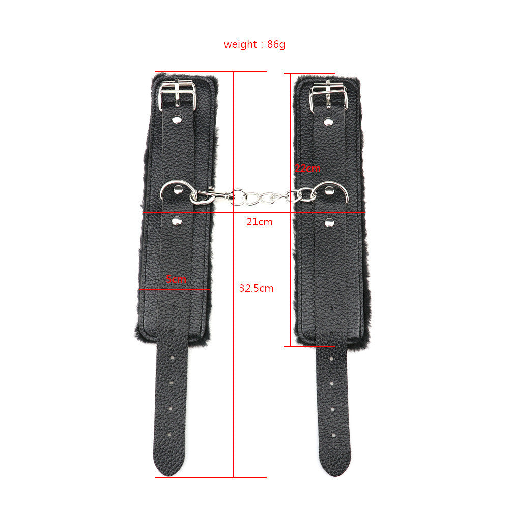 PU Leather BDSM Bondage Restraints Fetish Slave Handcuffs Ankle Cuff Whip Adult Games Erotic Products Sex Toys For Women Couples