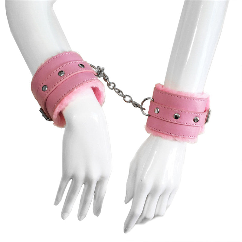 PU Leather BDSM Bondage Restraints Fetish Slave Handcuffs Ankle Cuff Whip Adult Games Erotic Products Sex Toys For Women Couples