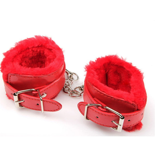 PU Leather BDSM Bondage Restraints Fetish Slave Handcuffs Ankle Cuff Whip Adult Games Erotic Products Sex Toys For Women Couples