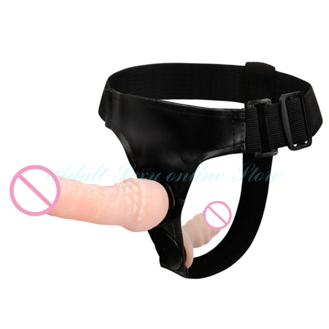 Double Penis Dildo Double Ended Strapon Ultra Elastic Harness Belt Strap On Dildo Adult Sex Toys for Woman Couples Sex Products