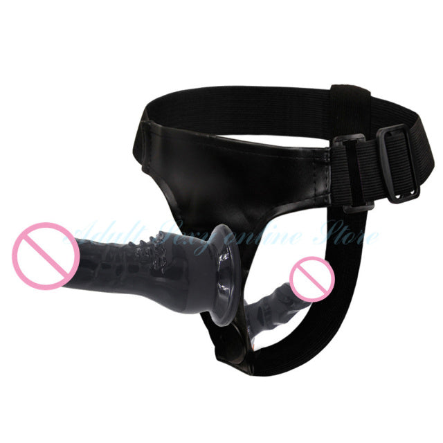 Double Penis Dildo Double Ended Strapon Ultra Elastic Harness Belt Strap On Dildo Adult Sex Toys for Woman Couples Sex Products