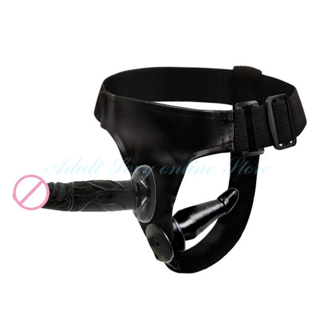 Double Penis Dildo Double Ended Strapon Ultra Elastic Harness Belt Strap On Dildo Adult Sex Toys for Woman Couples Sex Products