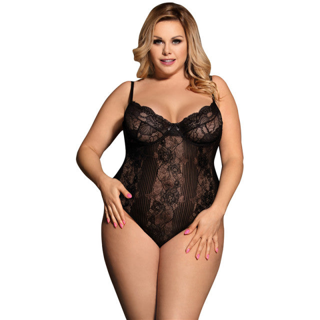 Comeonlover Underwire Overalls For Women Lace Bodysuit Transparent Body Suit Sexy Teddies Lingerie Plus Size Jumpsuit