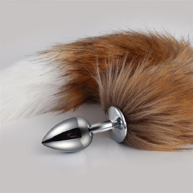 bdSM Dog Fox Tail Anal Plug sexy Toys Metal Fake Furry Butt  BDSM Flirt Anus  For Women role Games Product  Couples