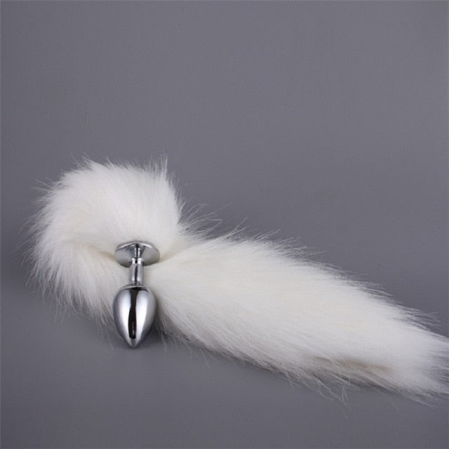 bdSM Dog Fox Tail Anal Plug sexy Toys Metal Fake Furry Butt  BDSM Flirt Anus  For Women role Games Product  Couples