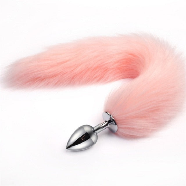 bdSM Dog Fox Tail Anal Plug sexy Toys Metal Fake Furry Butt  BDSM Flirt Anus  For Women role Games Product  Couples