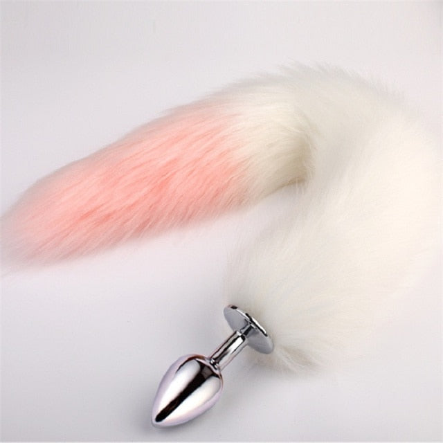 bdSM Dog Fox Tail Anal Plug sexy Toys Metal Fake Furry Butt  BDSM Flirt Anus  For Women role Games Product  Couples