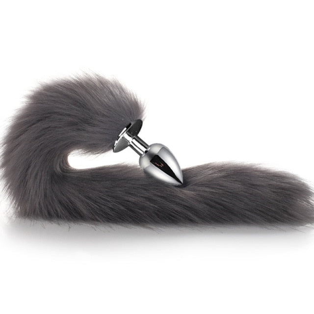 bdSM Dog Fox Tail Anal Plug sexy Toys Metal Fake Furry Butt  BDSM Flirt Anus  For Women role Games Product  Couples
