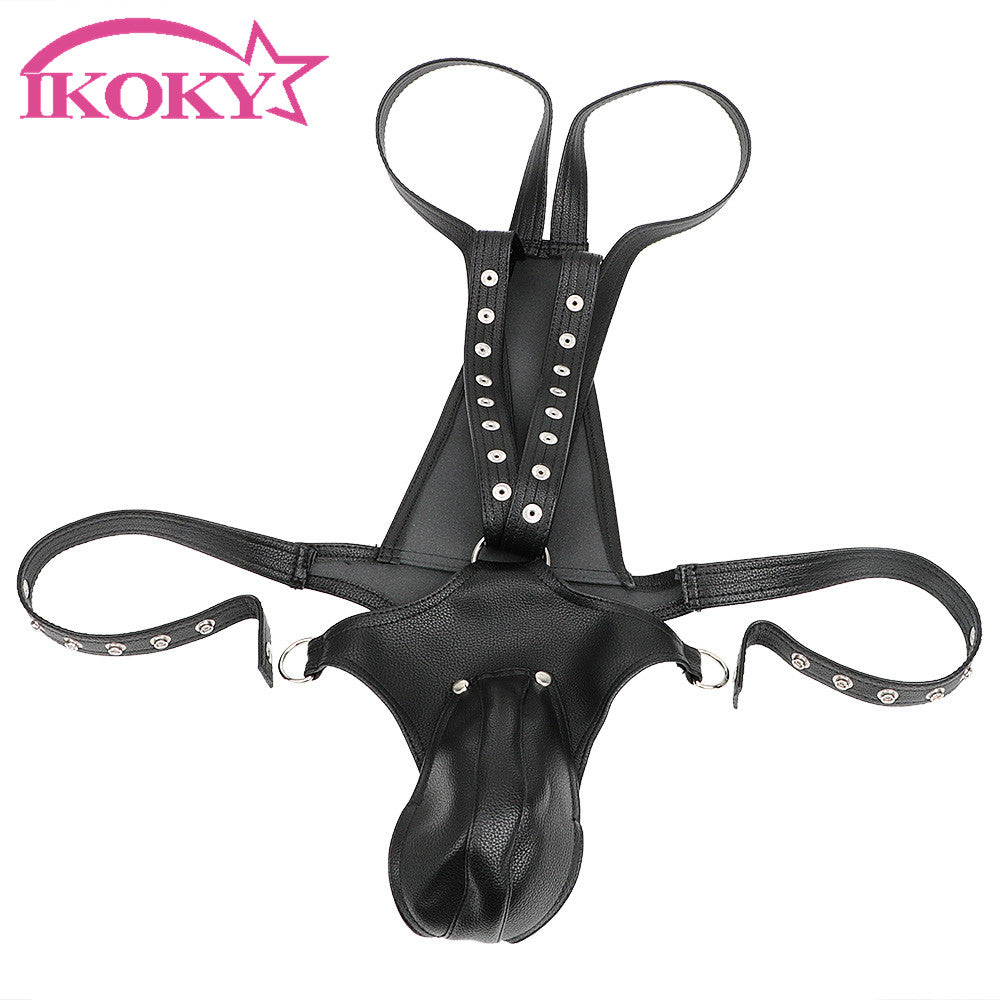 IKOKY SM Self Bondage Pants Sex Toys for Man Sexy Male Pants G Strings Underwear Adult Games Role Play Erotic Products