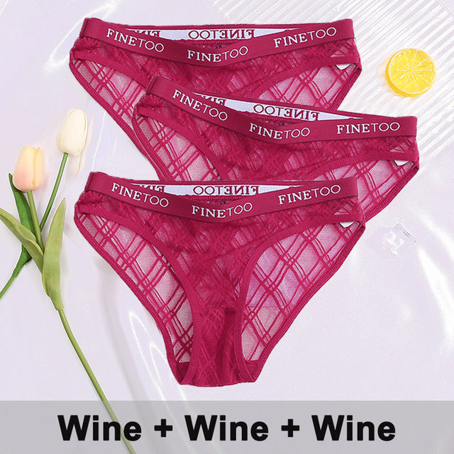 3PCS/Set Lace Panties Underwear