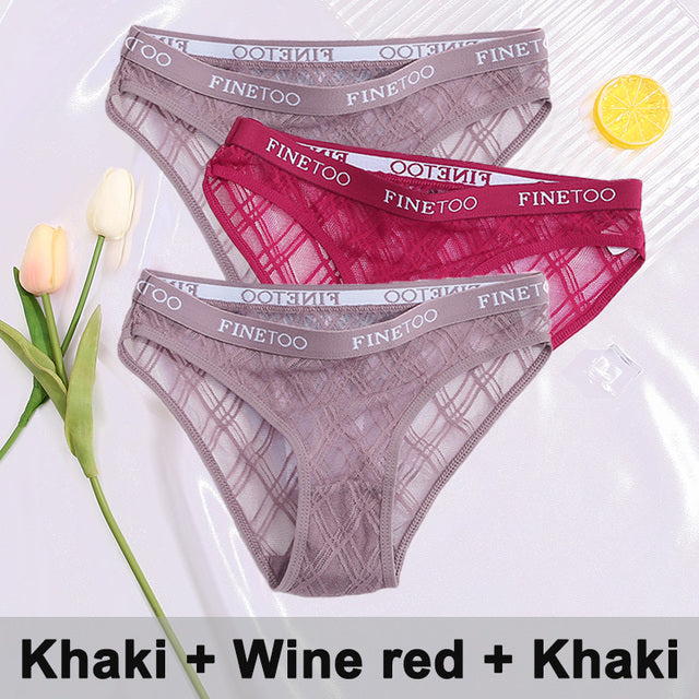 3PCS/Set Lace Panties Underwear