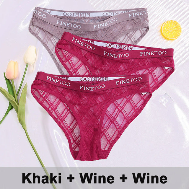 3PCS/Set Lace Panties Underwear