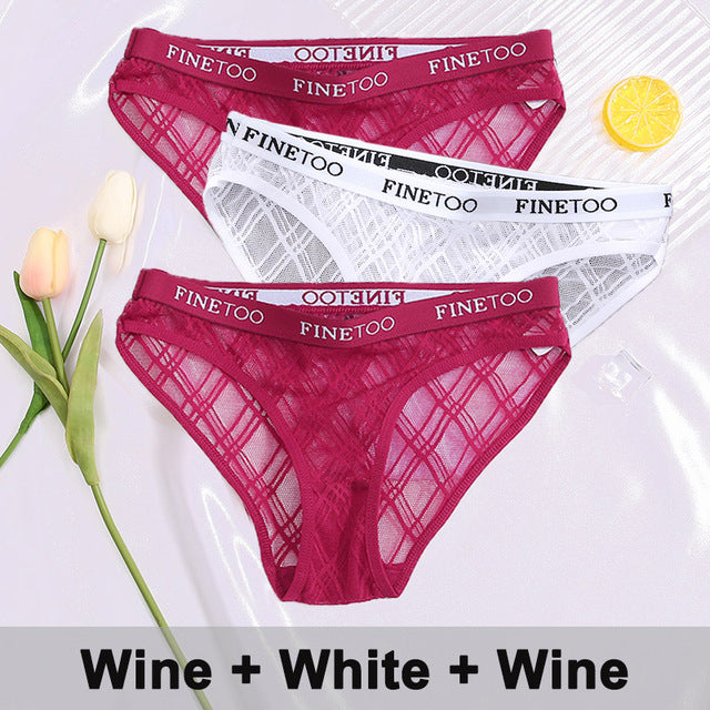 3PCS/Set Lace Panties Underwear
