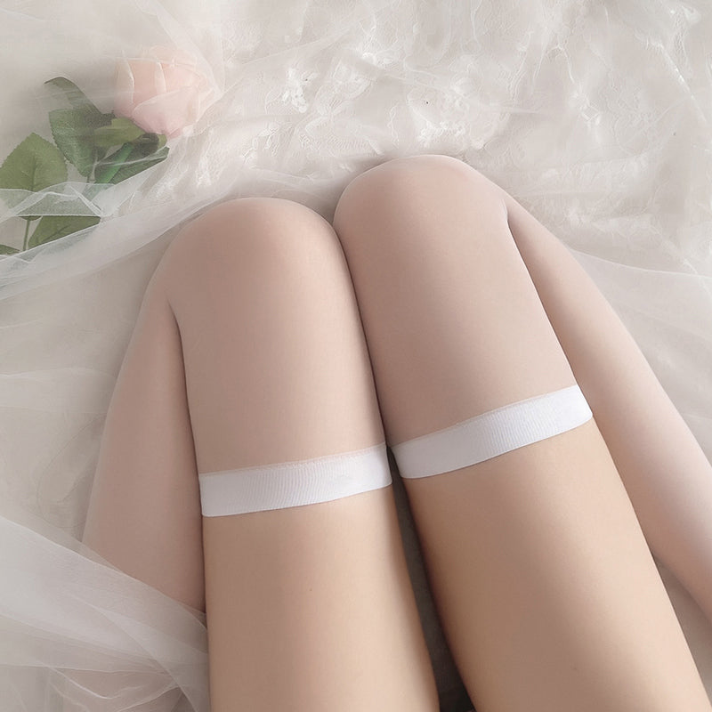 10D Kawaii Lolita Princess Stockings Girls Anime Cosplay Knee High Long Medias Young Women Sexy Transparent Intimate Underwear