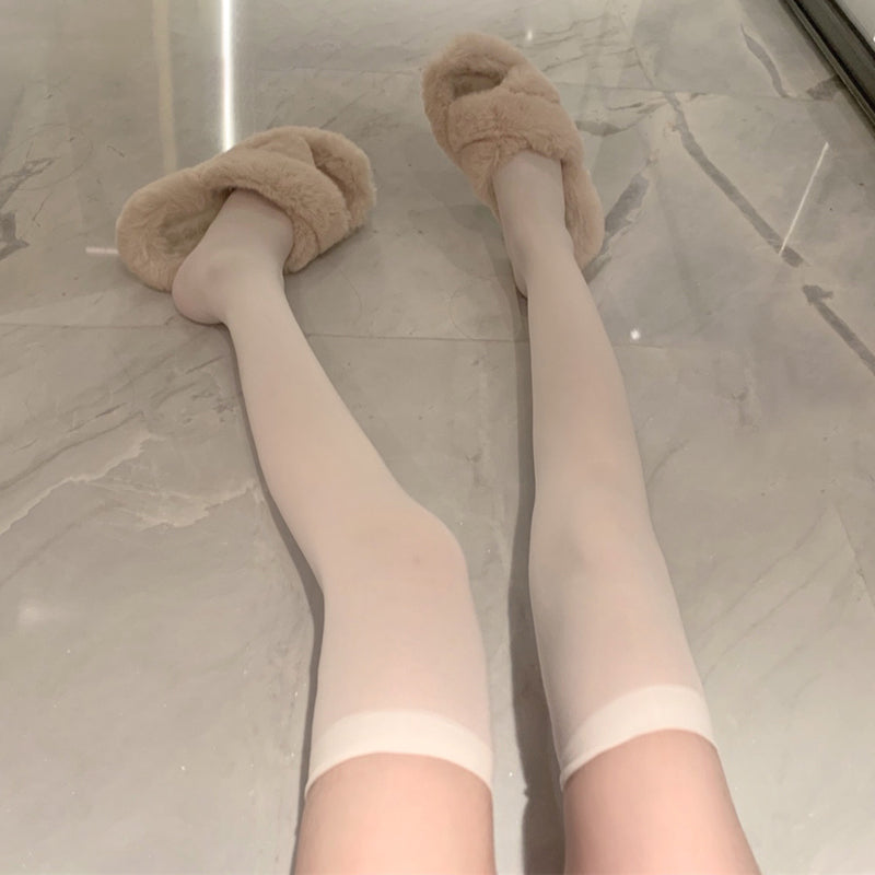10D Kawaii Lolita Princess Stockings Girls Anime Cosplay Knee High Long Medias Young Women Sexy Transparent Intimate Underwear