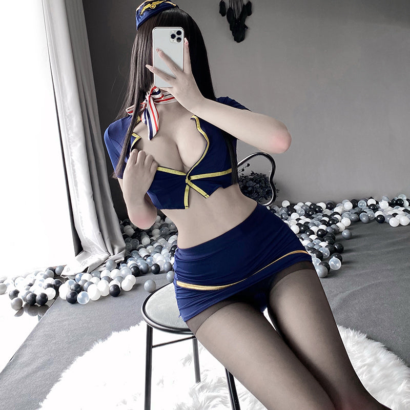 Stewardess Uniform Erotic Temptation Sexy Flight Attendant Uniform Sexy Police Japanese Lingerie