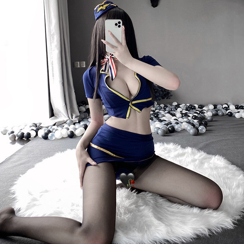 Stewardess Uniform Erotic Temptation Sexy Flight Attendant Uniform Sexy Police Japanese Lingerie