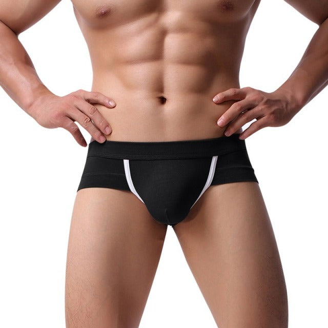 Cotton Mens Underwear Boxers Solid Underwear Male Boxer Breathable Transparent Underwear Mens Pouch Zipper Underpants