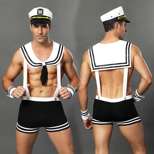JSY Porn Men Sexy Bodysuit Lingerie Police Uniform Cosplay Hot Erotic Latex Catsuit For Sex Role Play Underwear Porno Costumes