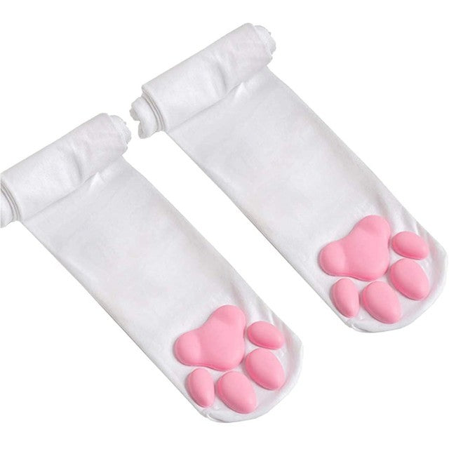 Cat Paw Socks Kawaii 3D Cat Claw Beanies For Women Paw Stocking Lolita Cosplay Pawpad Socks Cosplay Cat-Paw-Pad Thigh High Socks