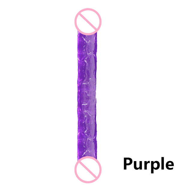 Double head Dildo Long Jelly Realistic Dildo Double Ended Dildo Flexible Big Penis for Women Masturbator Sex Toys for Lesbian