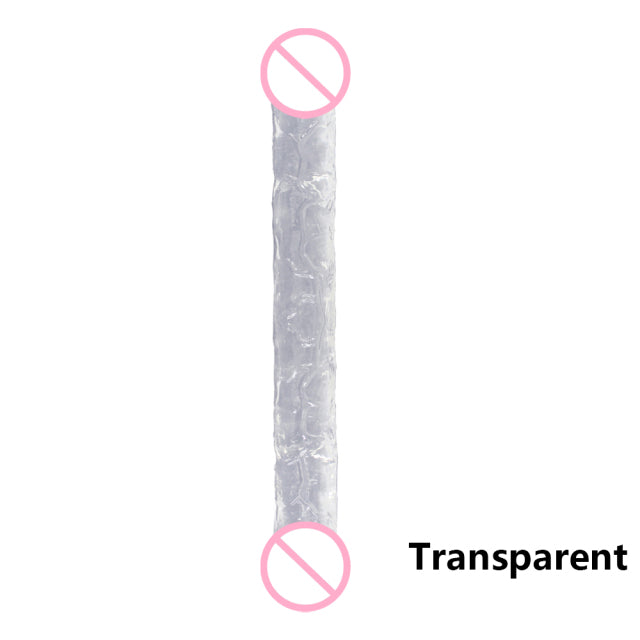 Double head Dildo Long Jelly Realistic Dildo Double Ended Dildo Flexible Big Penis for Women Masturbator Sex Toys for Lesbian