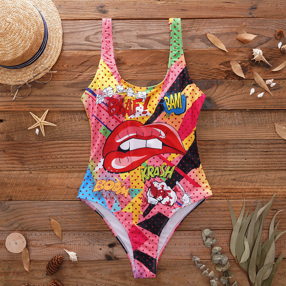 One Piece Swimsuit Women Swimwear Push Up Monokini Sexy Bodysuit Print Bathing Suit Female Beachwear Backless Swim Wear Beach